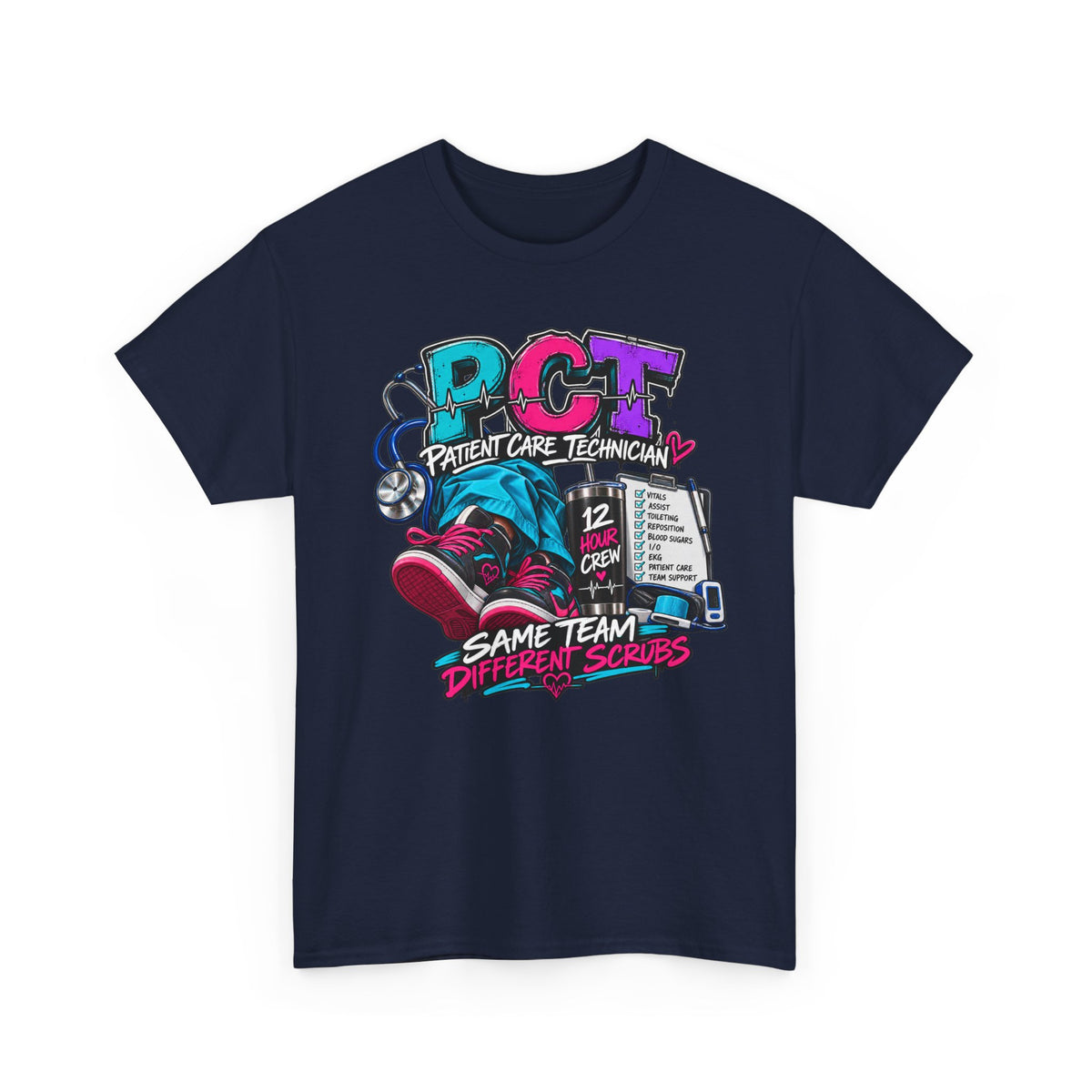 PCT Same Team Different Scrubs Tee