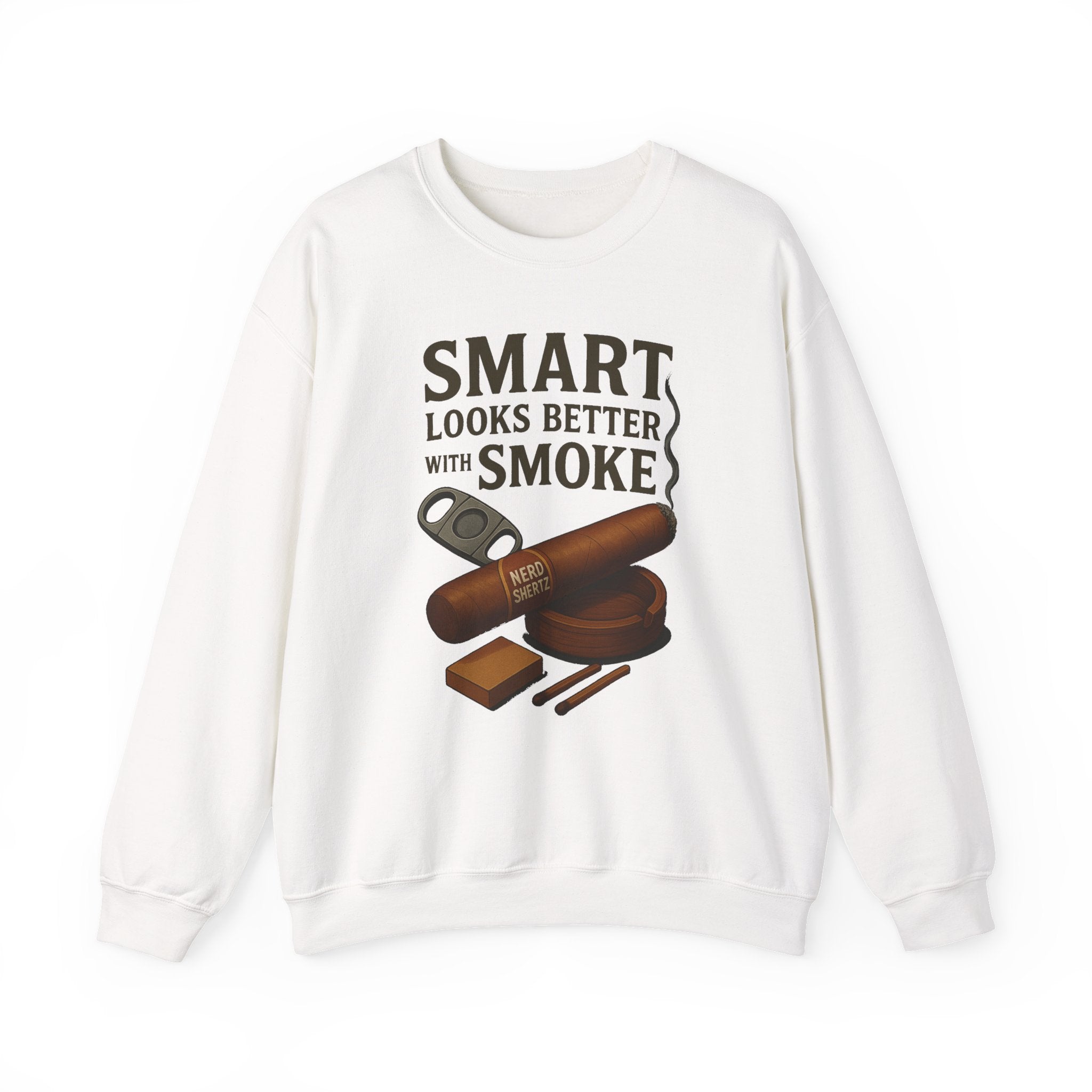 Smart Looks Better with Smoke Crewneck Sweatshirt