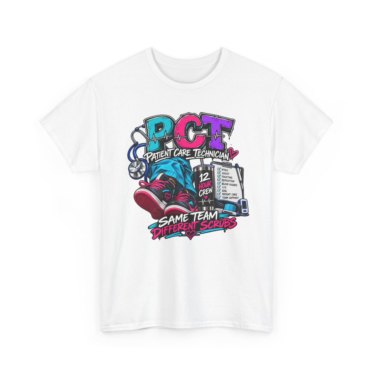 PCT Same Team Different Scrubs Tee
