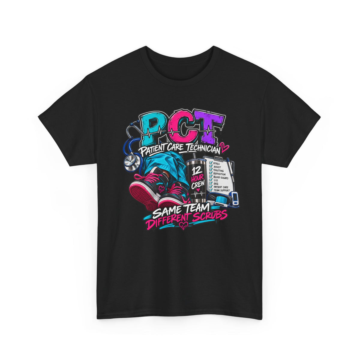 PCT Same Team Different Scrubs Tee