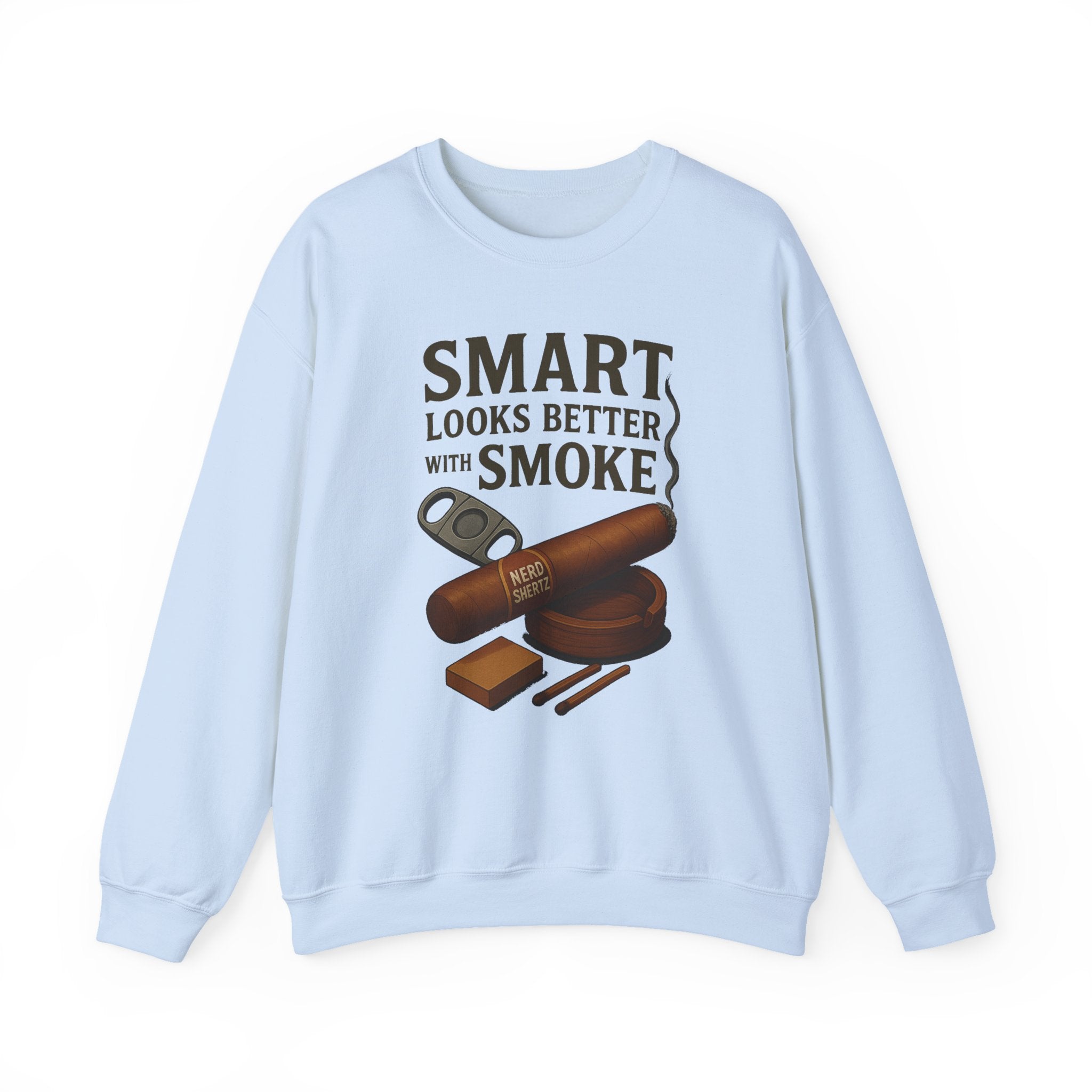 Smart Looks Better with Smoke Crewneck Sweatshirt