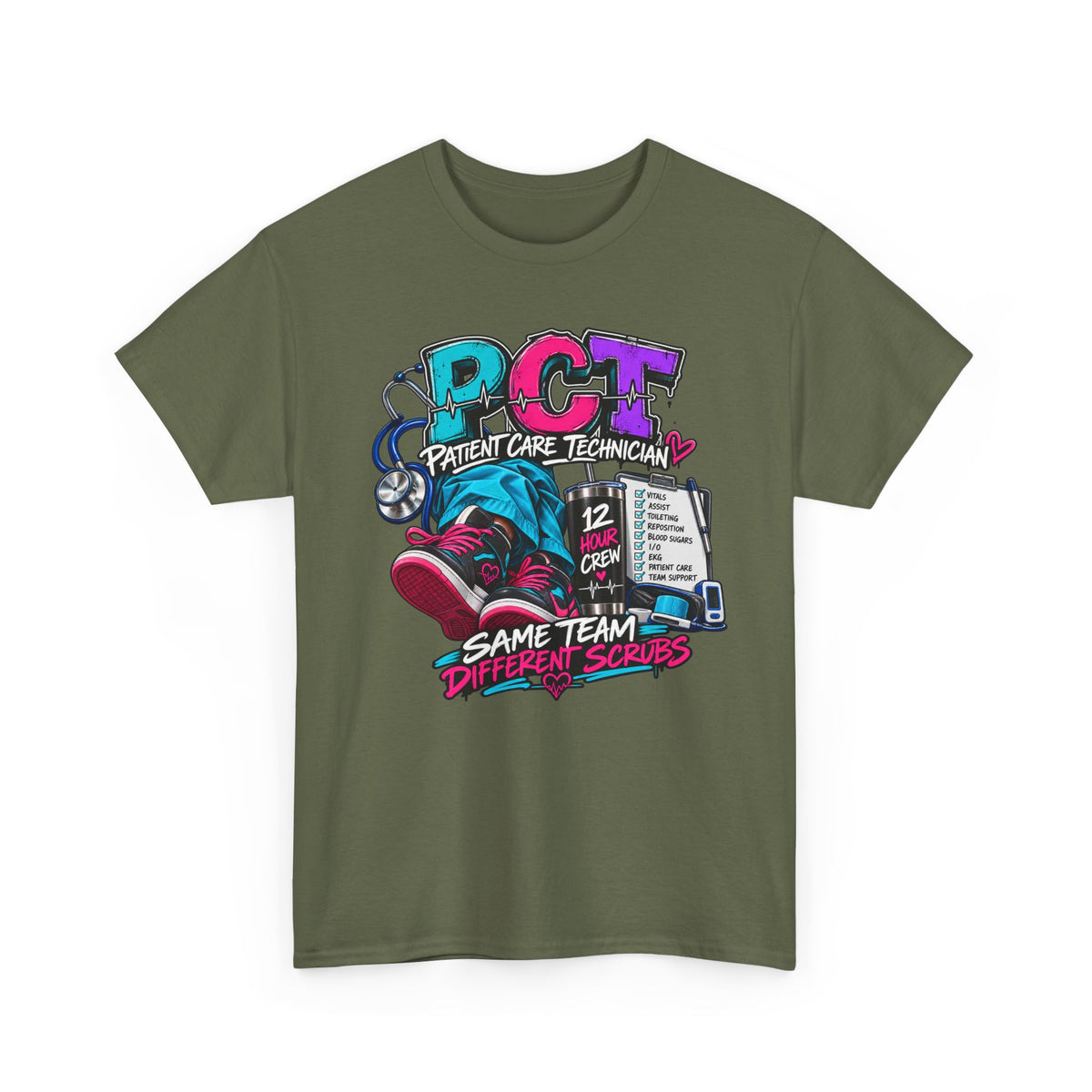 PCT Same Team Different Scrubs Tee