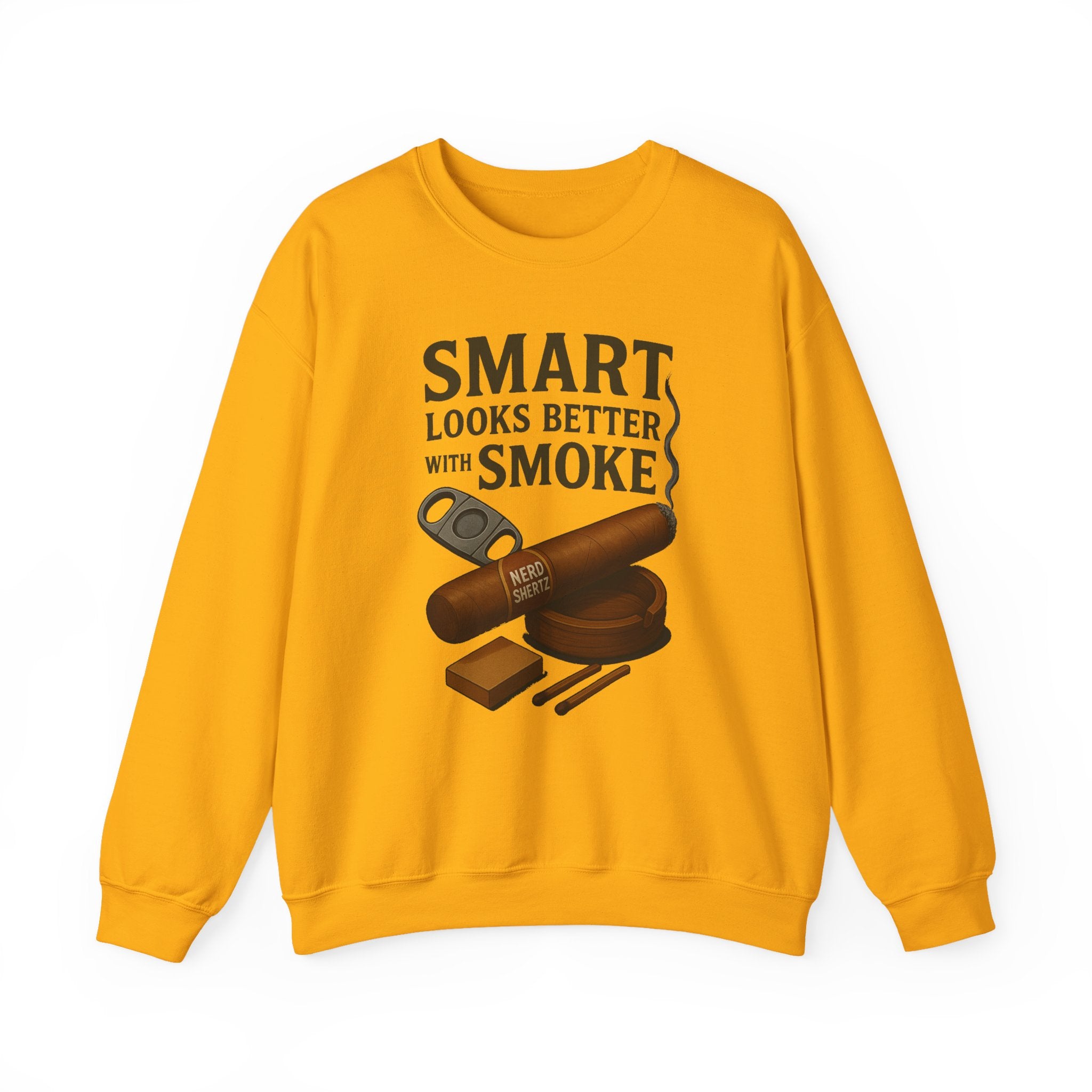 Smart Looks Better with Smoke Crewneck Sweatshirt