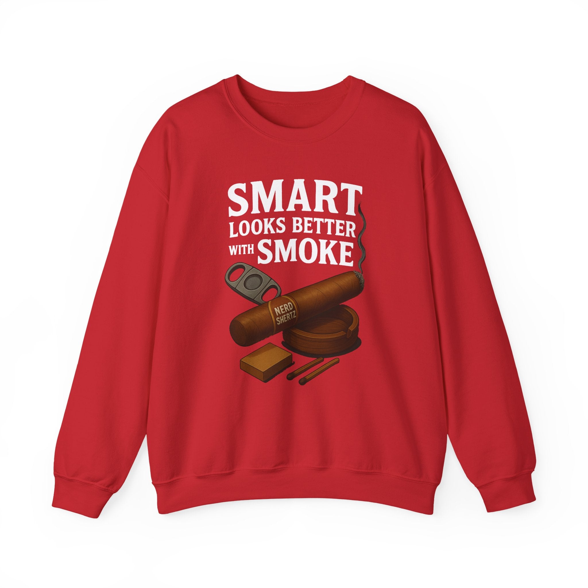 Smart Looks Better with Smoke Crewneck Sweatshirt