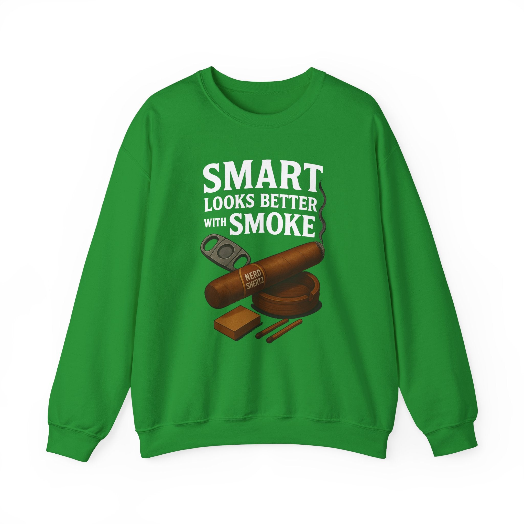 Smart Looks Better with Smoke Crewneck Sweatshirt
