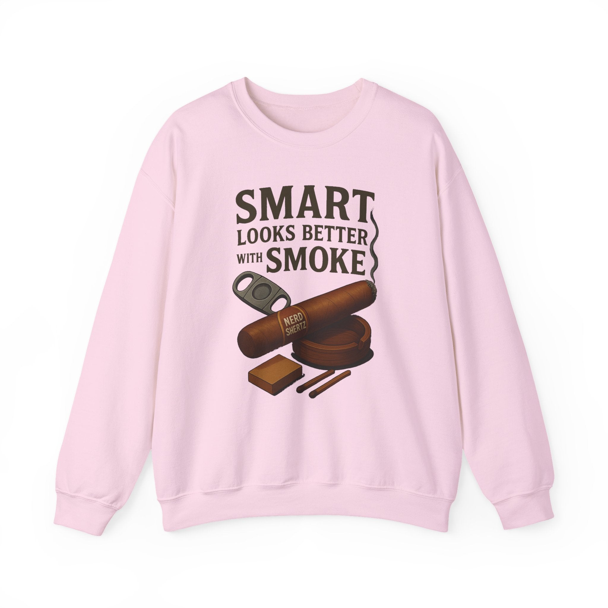 Smart Looks Better with Smoke Crewneck Sweatshirt