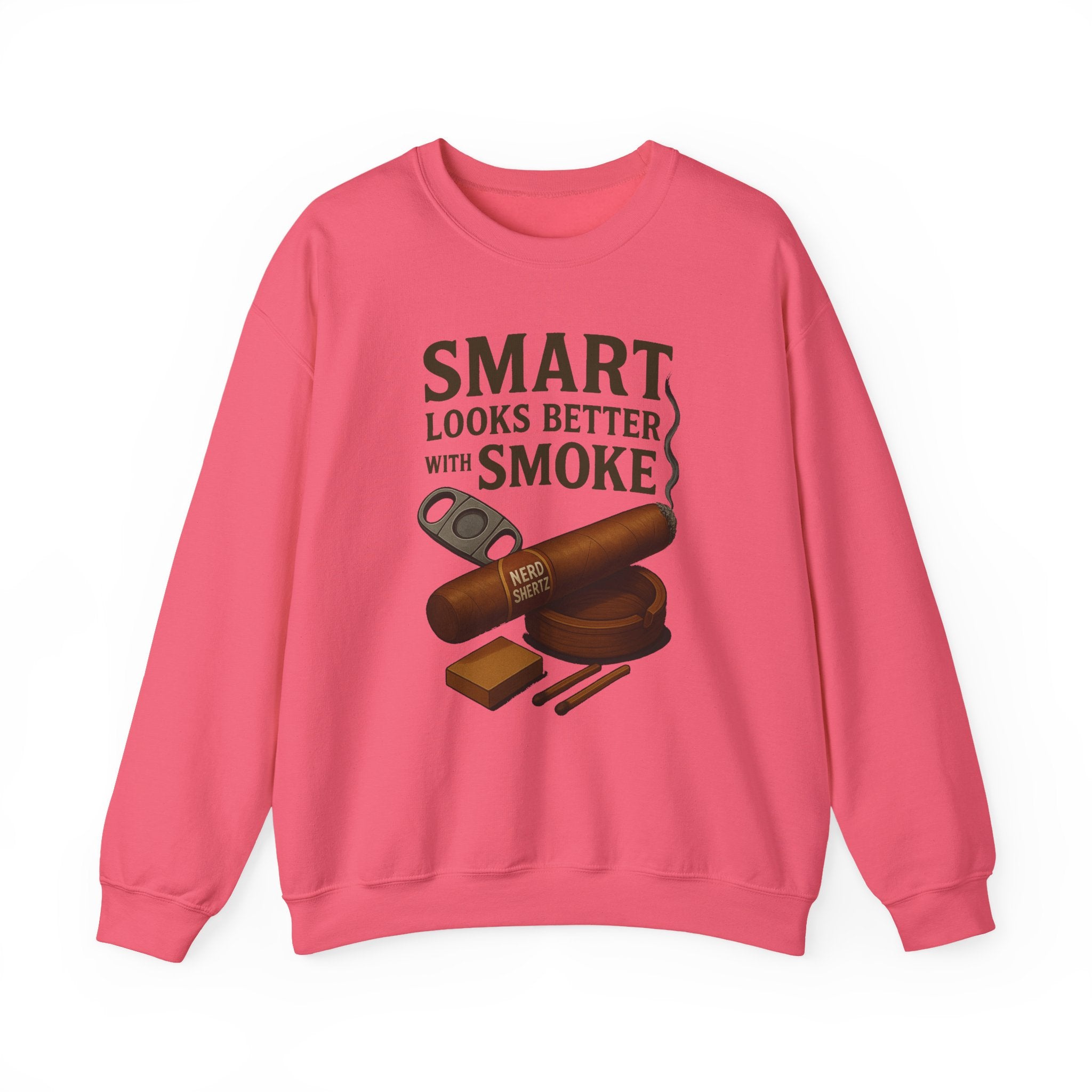 Smart Looks Better with Smoke Crewneck Sweatshirt
