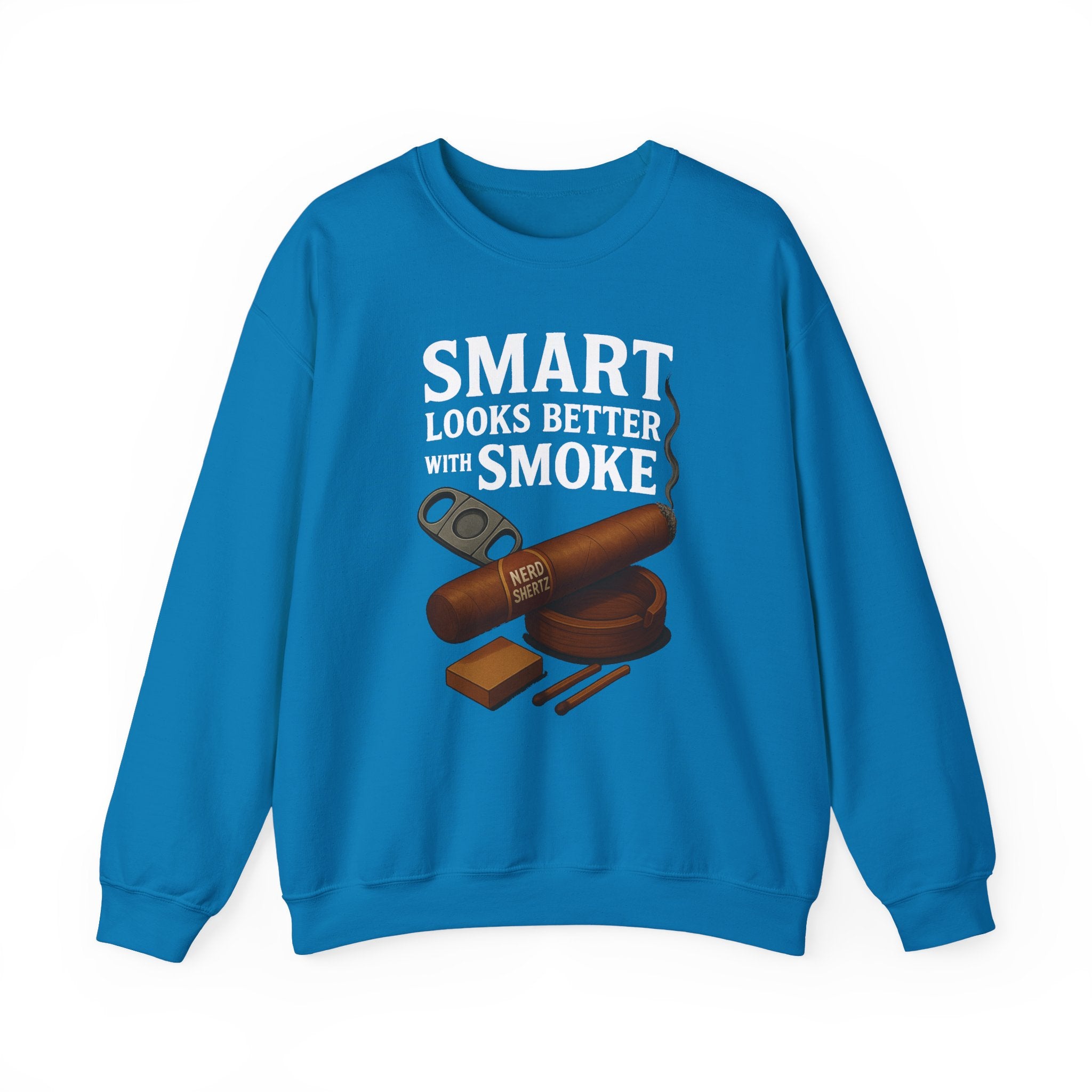 Smart Looks Better with Smoke Crewneck Sweatshirt