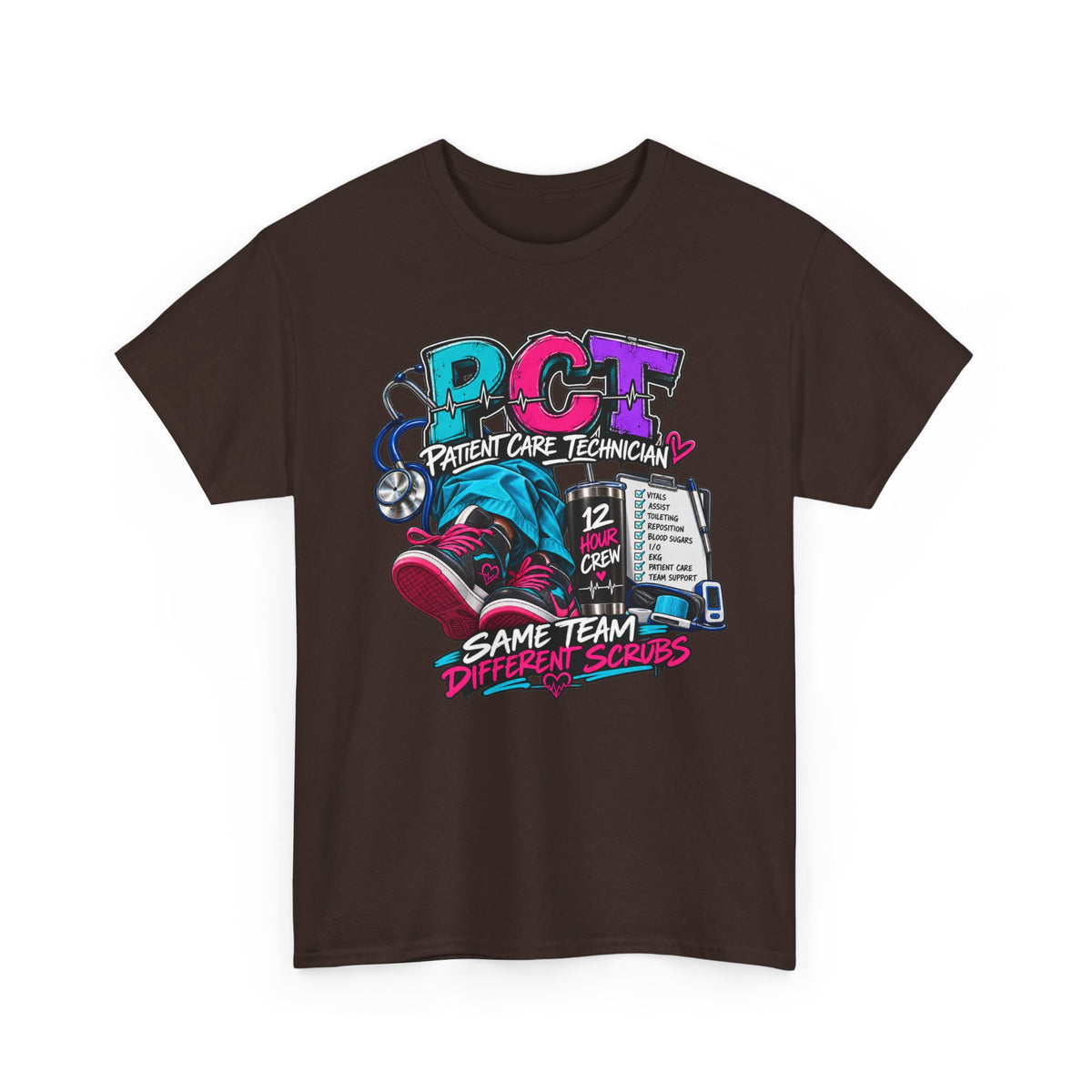 PCT Same Team Different Scrubs Tee